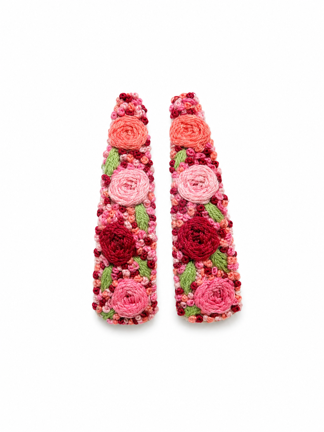 Handmade Floral Embellished Hair Clips