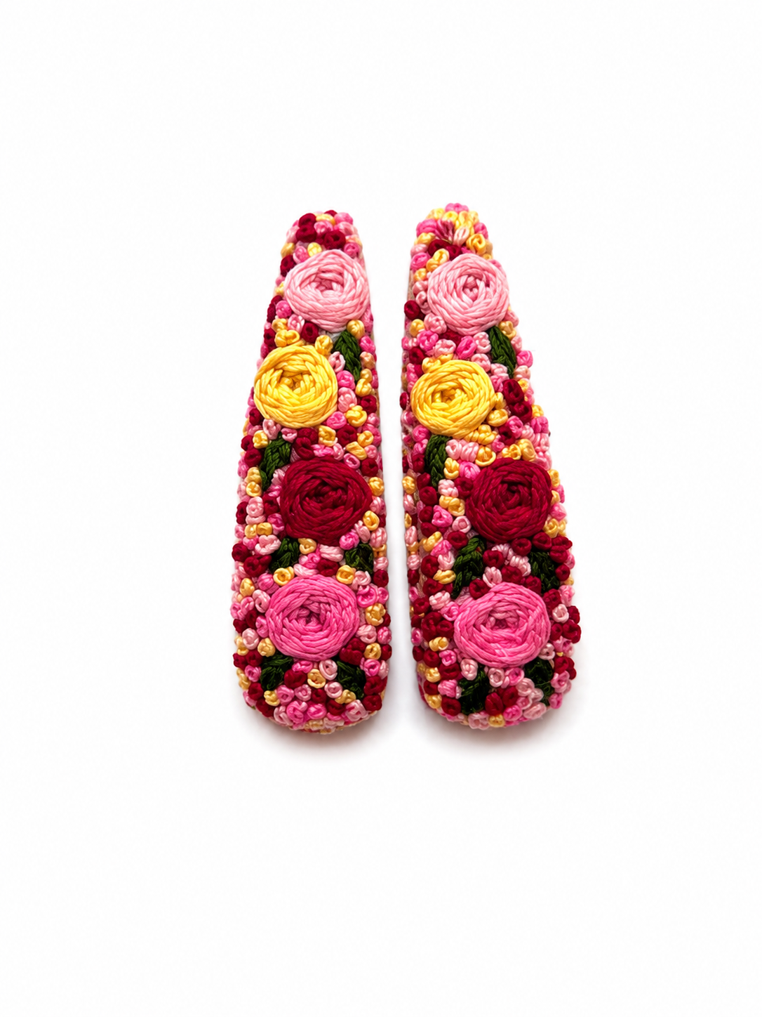 Handmade Floral Embellished Hair Clips