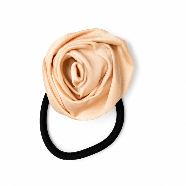 Satin Rose Hair Ties