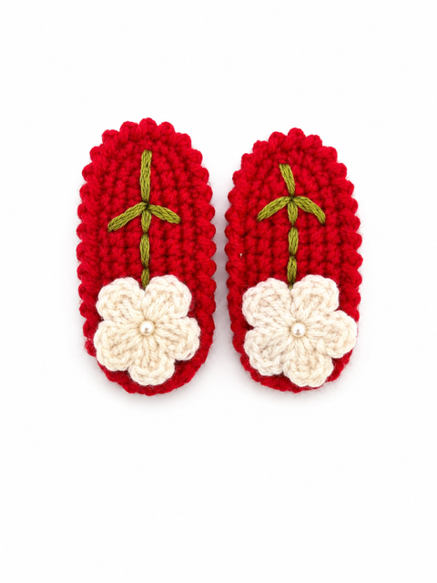 Crochet Flower Hair Clips