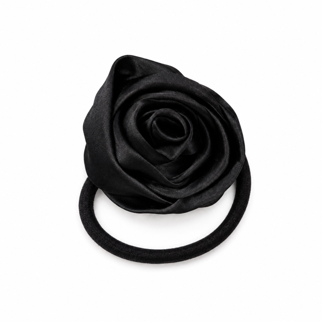Satin Rose Hair Ties