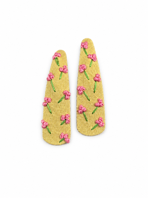 Petal Pop Embroidered Hair Pins
