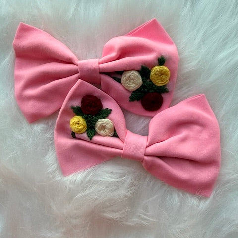 Minimal Embroidery bows