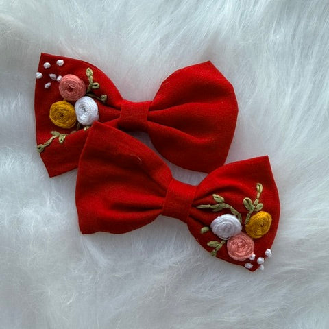 Minimal Embroidery bows