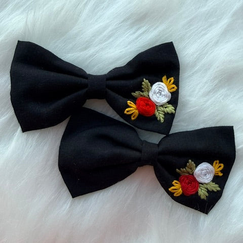 Minimal Embroidery bows