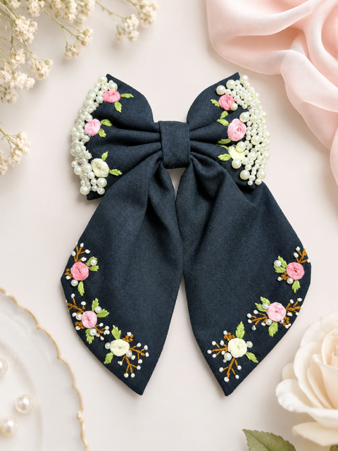 Pearl Tail Hair Bows