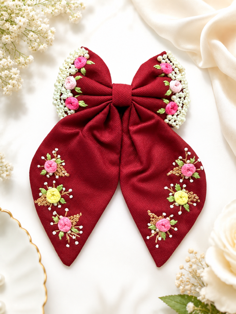 Pearl Tail Hair Bows